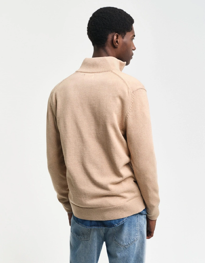 Casual Cotton Zip Cardigan