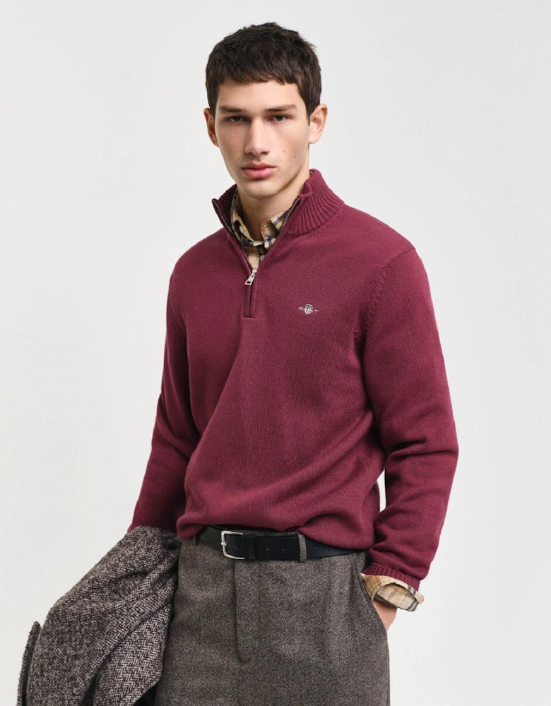 Casual Cotton Half-Zip Sweatshirt