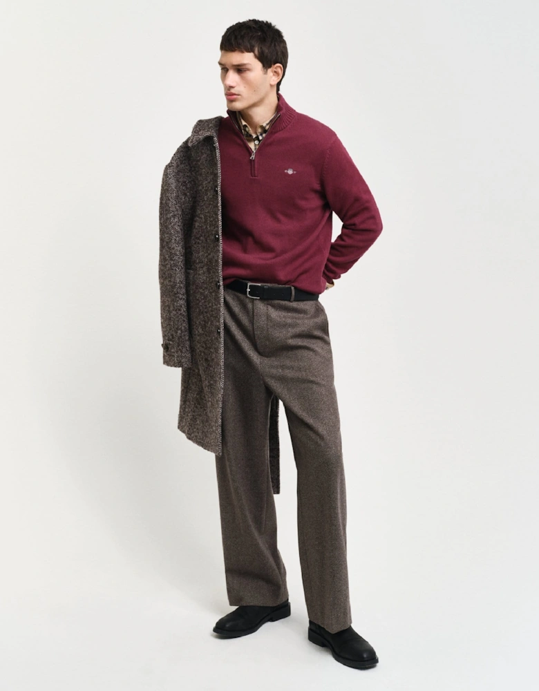 Casual Cotton Half-Zip Sweatshirt