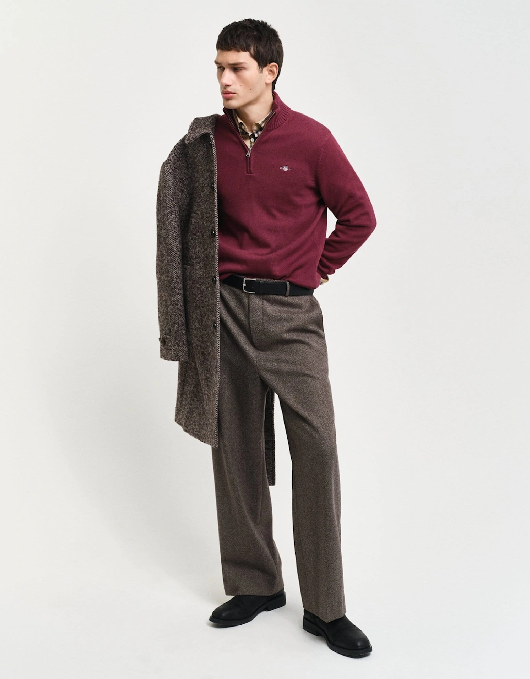 Casual Cotton Half-Zip Sweatshirt