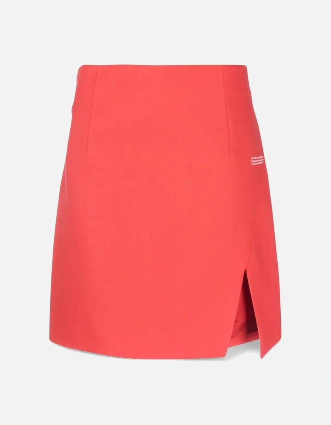 Logo Print High Waisted Skirt Red White, 2 of 1