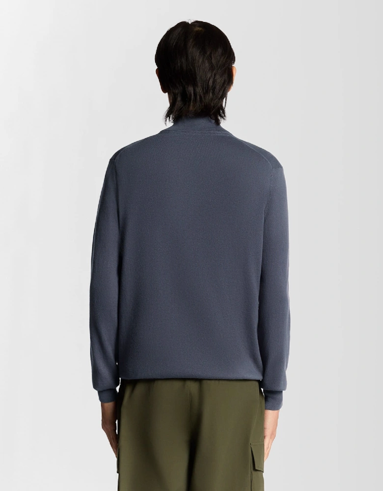 Cotton Merino Quarter Zip Jumper