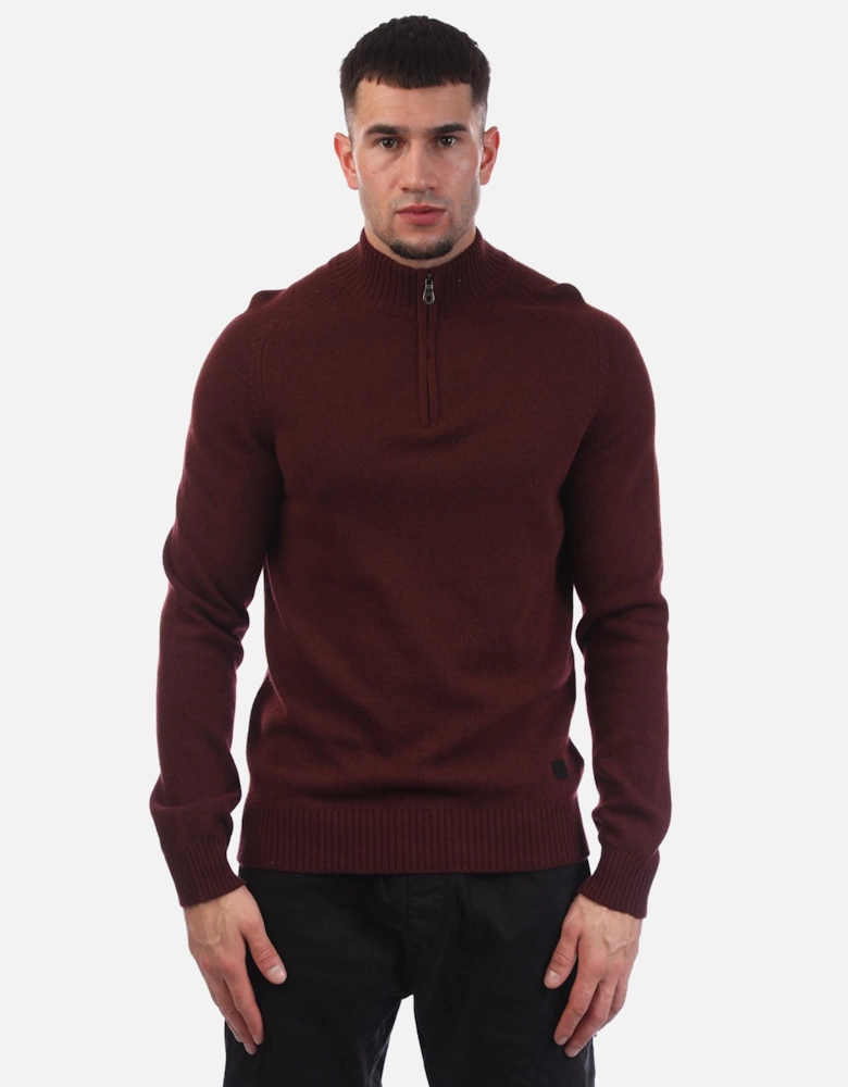 Saddle Sleeve Quarter Zip Jumper