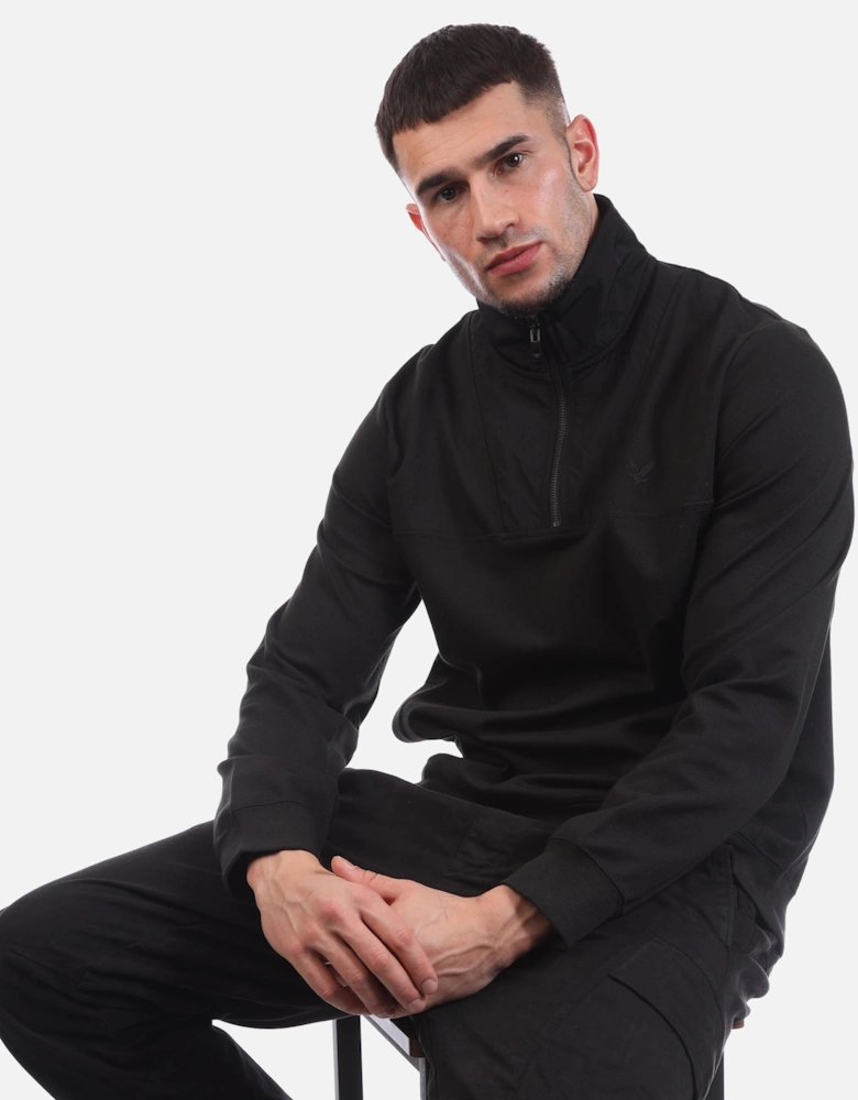 Panelled Hybrid Quarter Zip