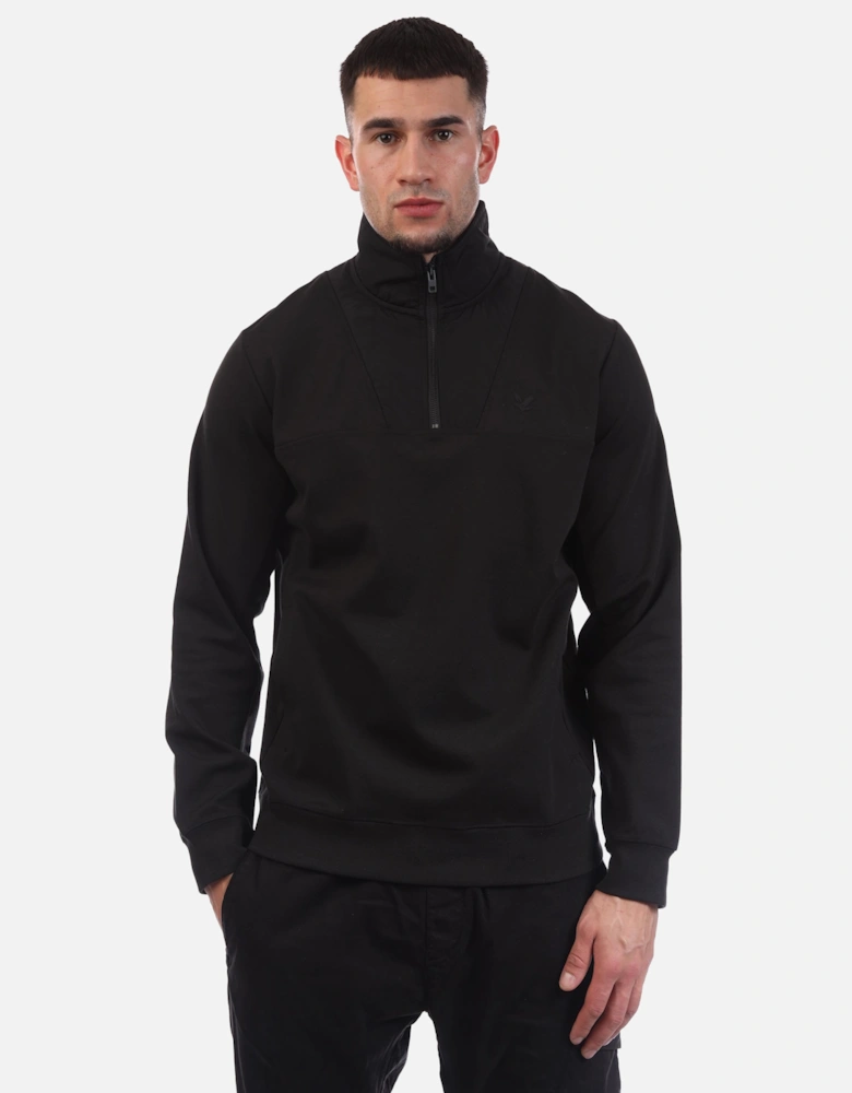Panelled Hybrid Quarter Zip