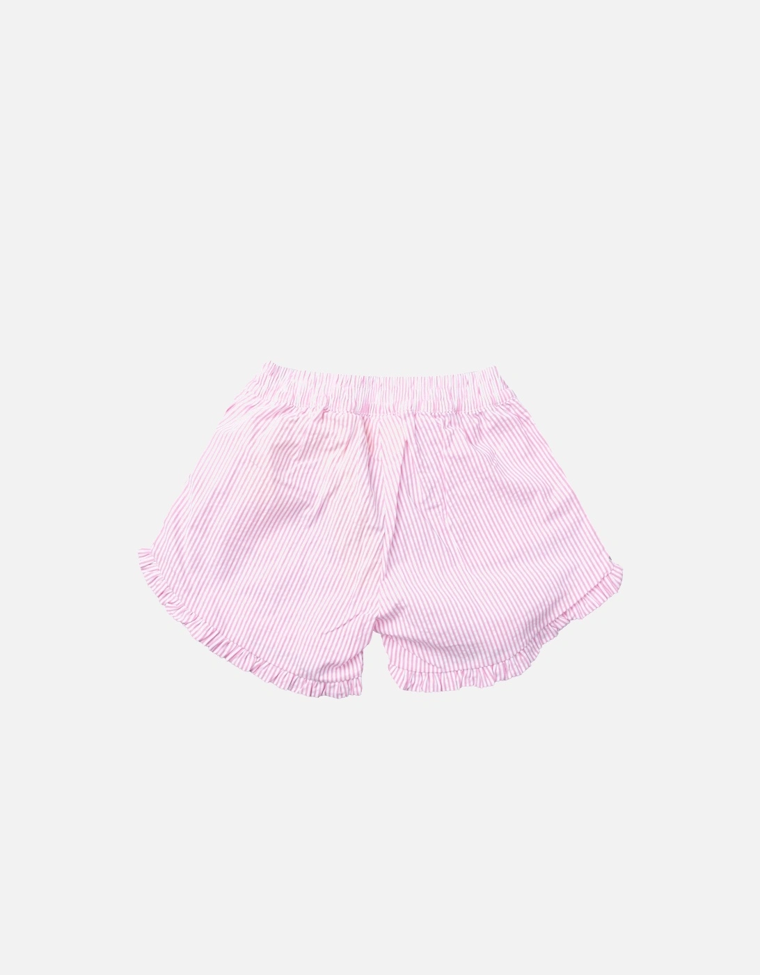 Juniors Lace Logo Elastic Waist Shorts