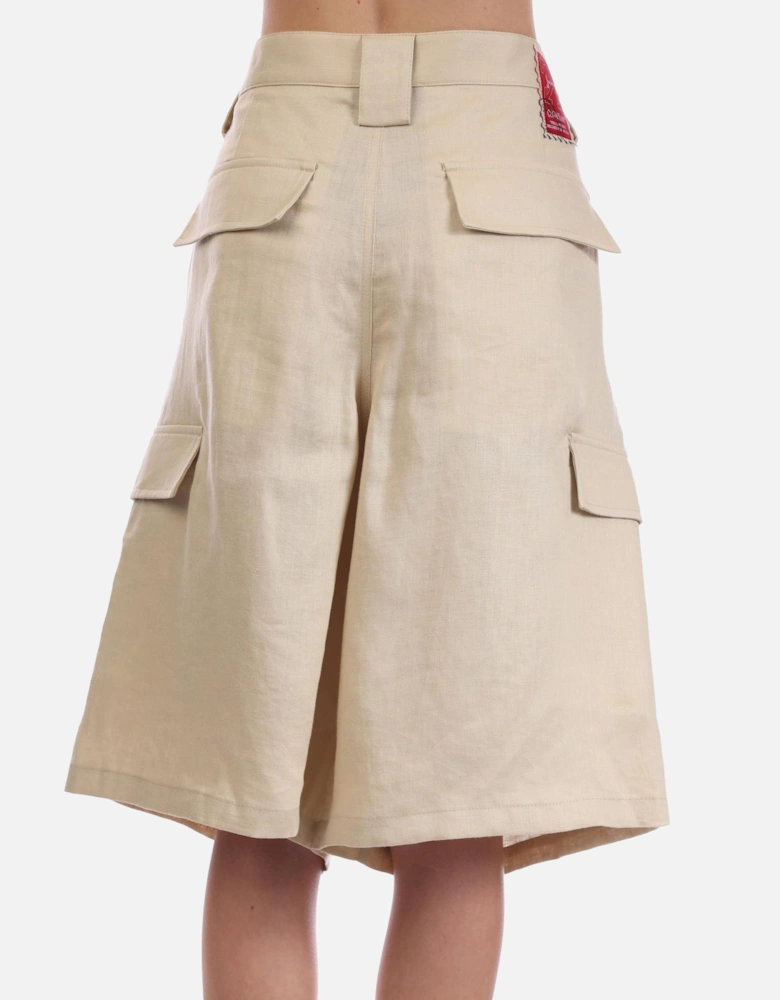 Linen Cargo Shorts
