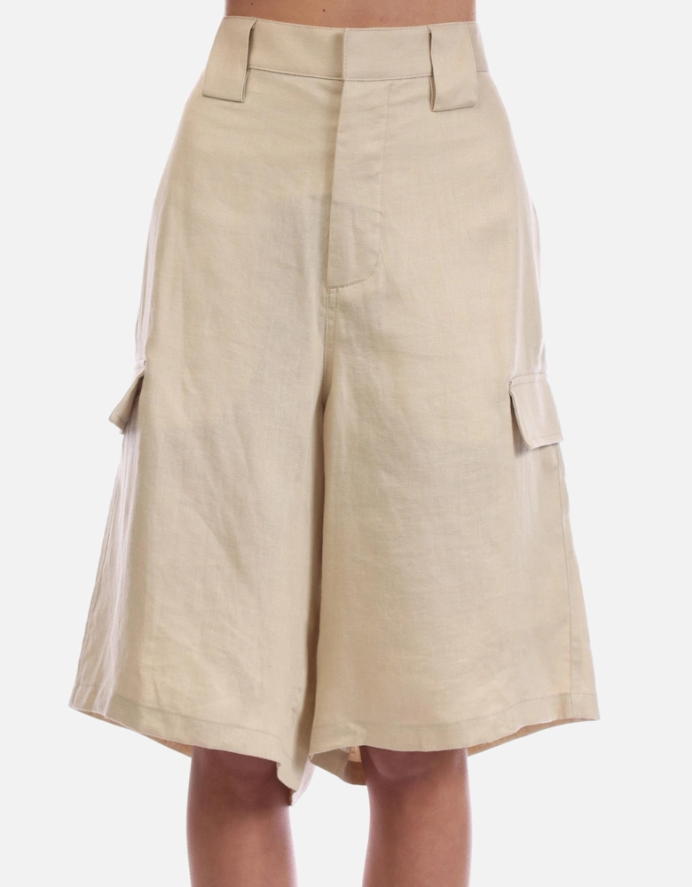 Linen Cargo Shorts