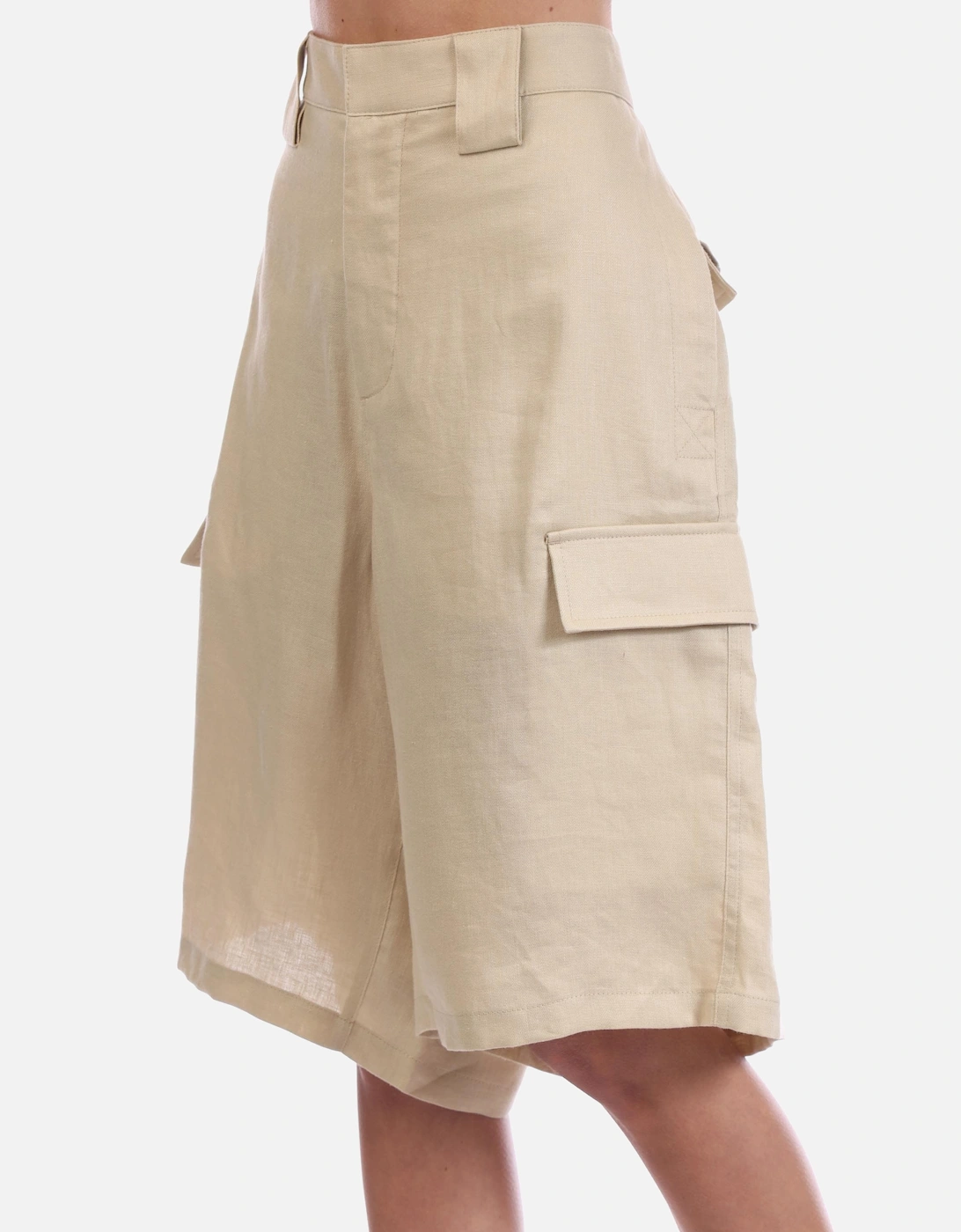 Linen Cargo Shorts