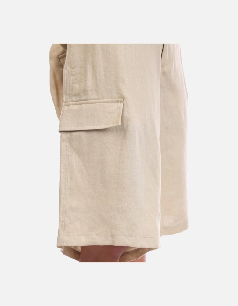 Linen Cargo Shorts