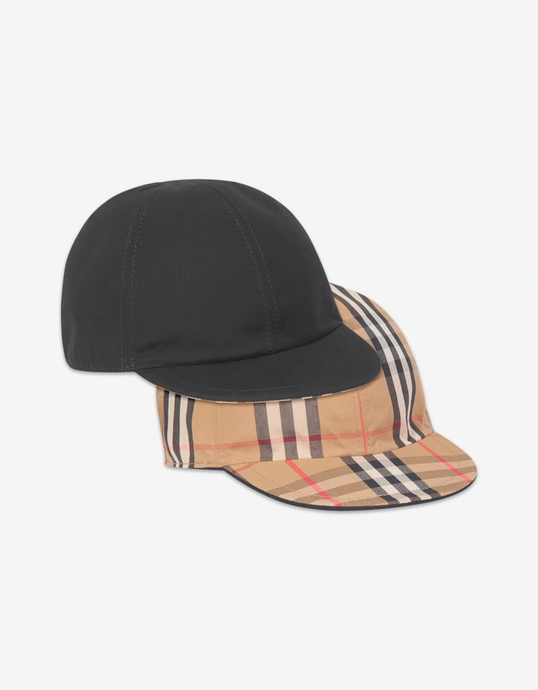 Baby Reversible Cap in Black