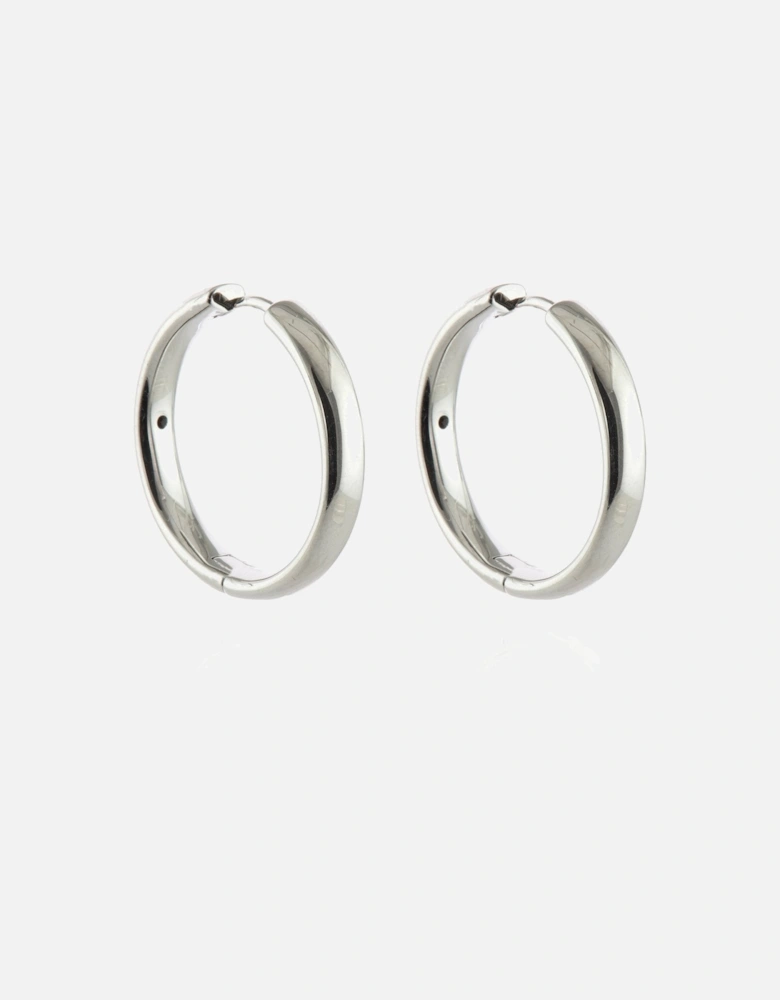 Sabrina Large 25mm Silver Hoop