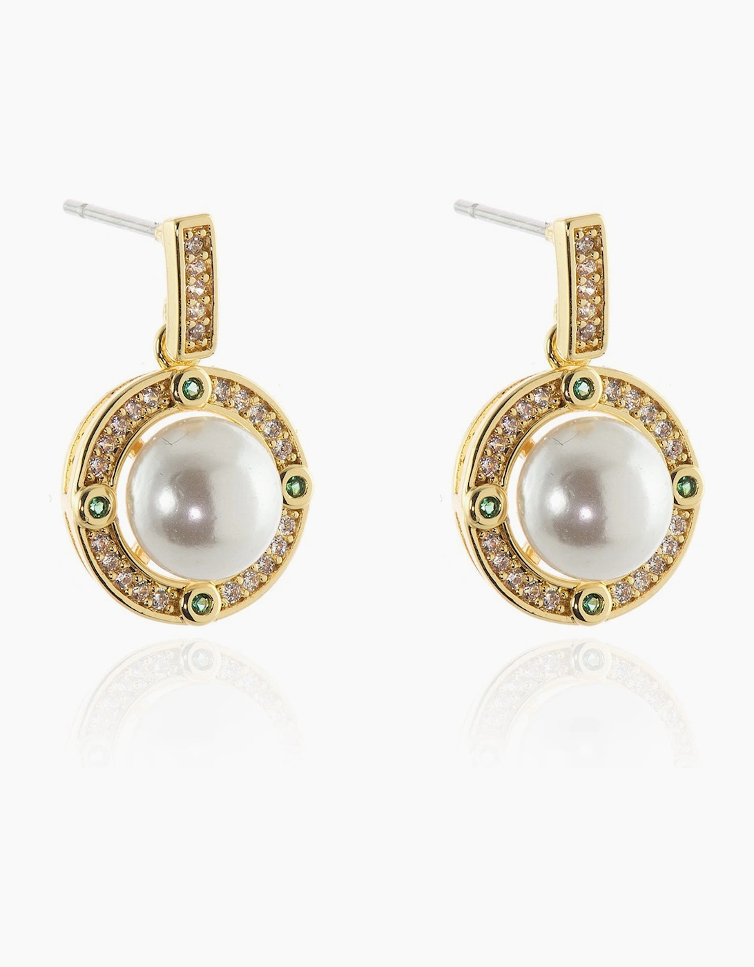 Cachet London Women's White/White Millie Gold Earrings