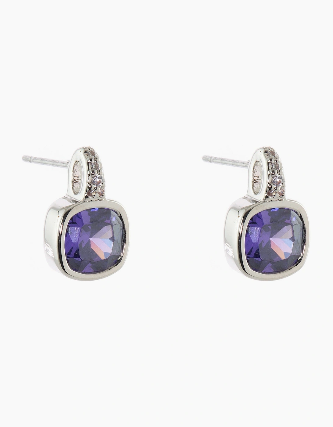 Cachet London Women's Silver/Silver Taylor Tanzanite Earrings
