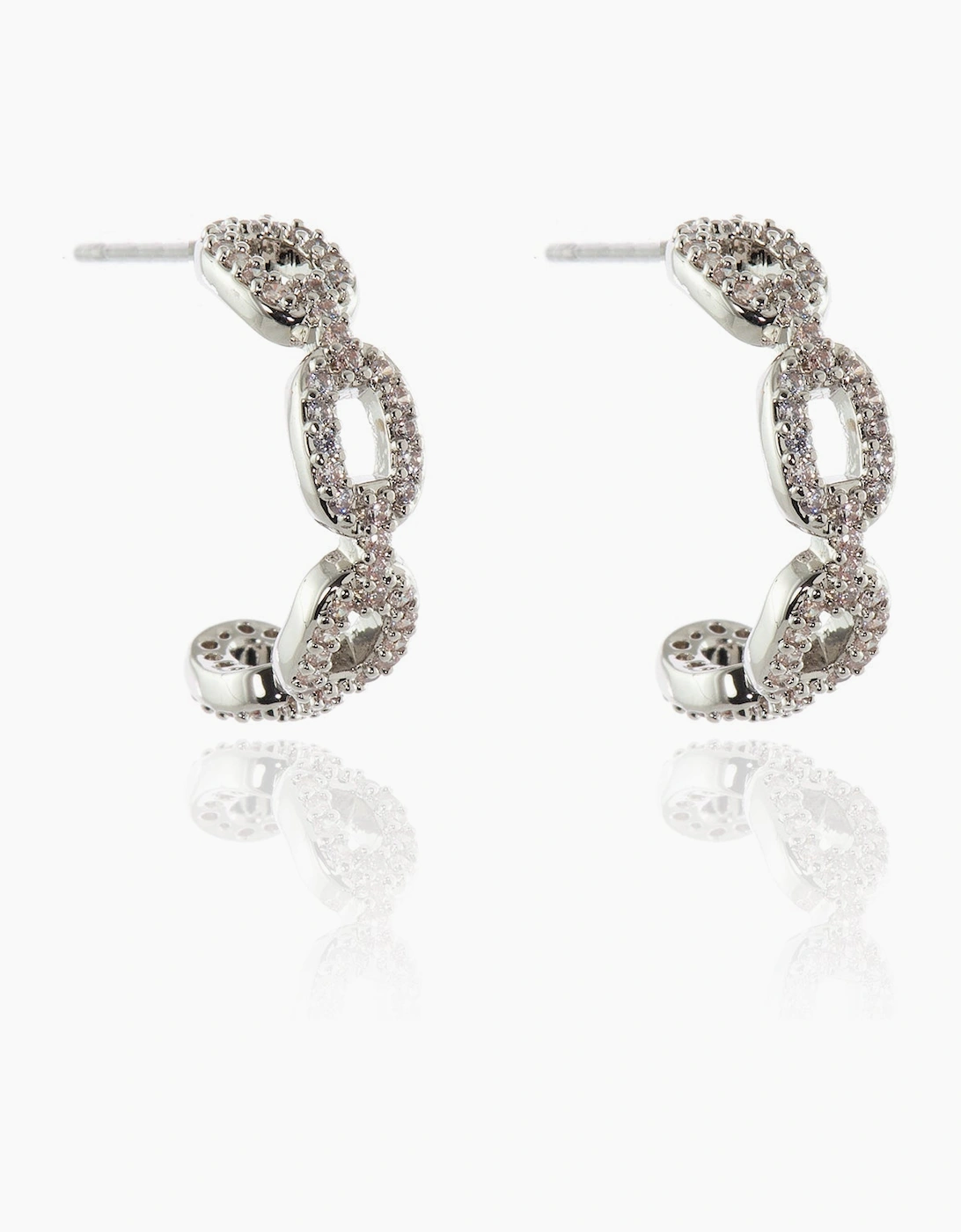 Cachet London Women's Silver/Silver Freya Hoop Earrings 1Cm