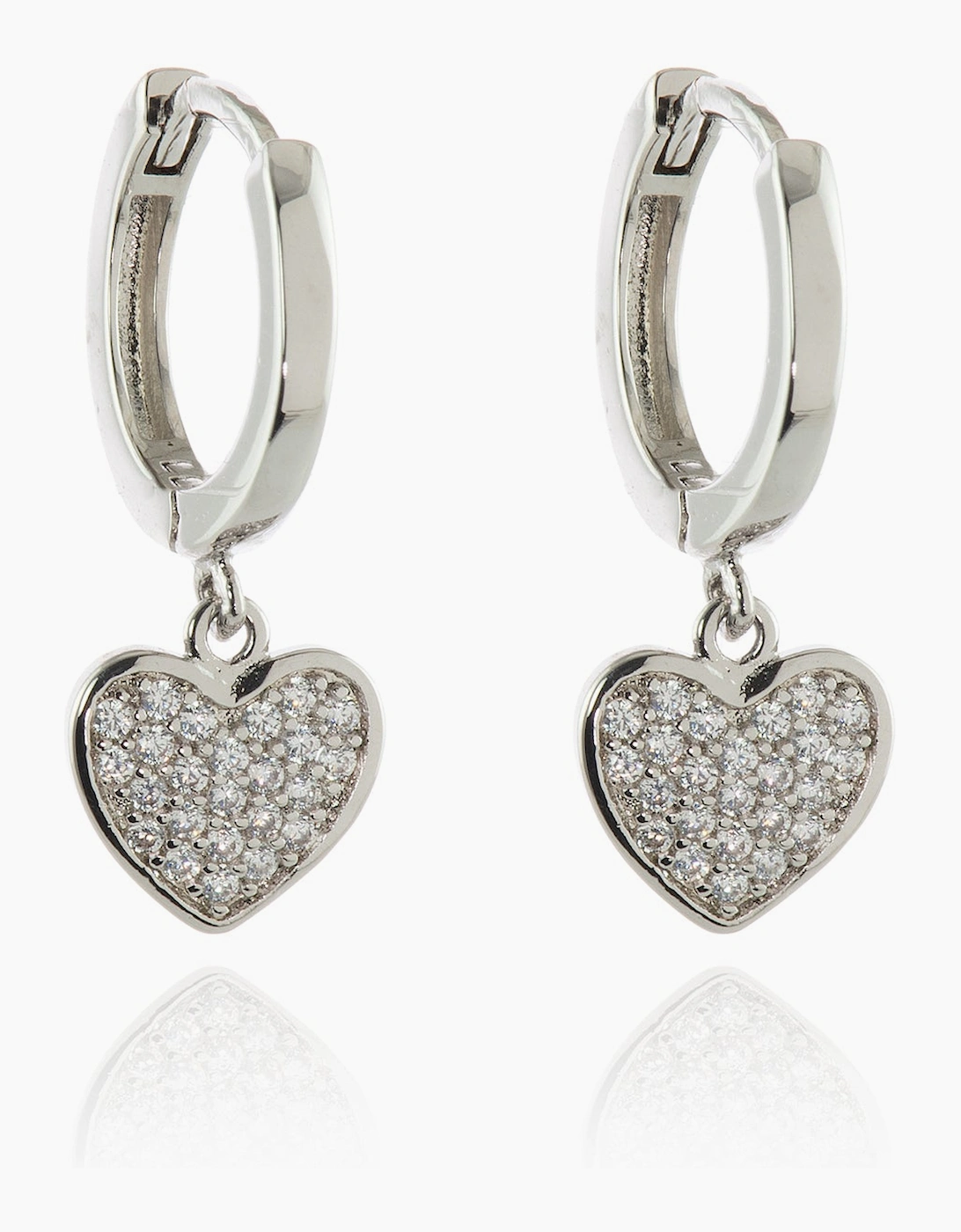 Cachet London Women's Silver/Silver Mae Huggie Hoop Earrings