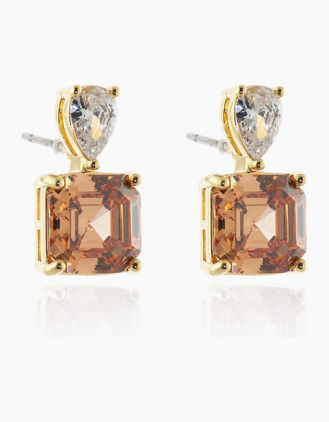 Cachet London Women's Gold Sofia Champagne Earrings Large