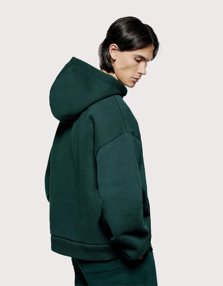 Oversized Uniform Zip Through Hoodie
