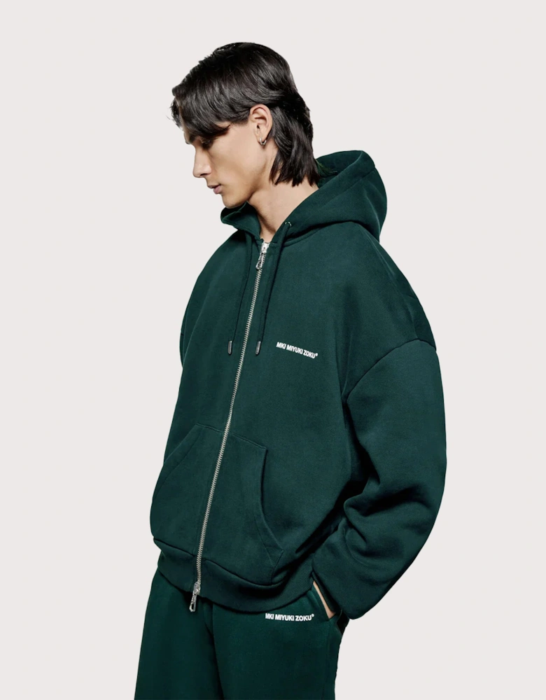 Oversized Uniform Zip Through Hoodie