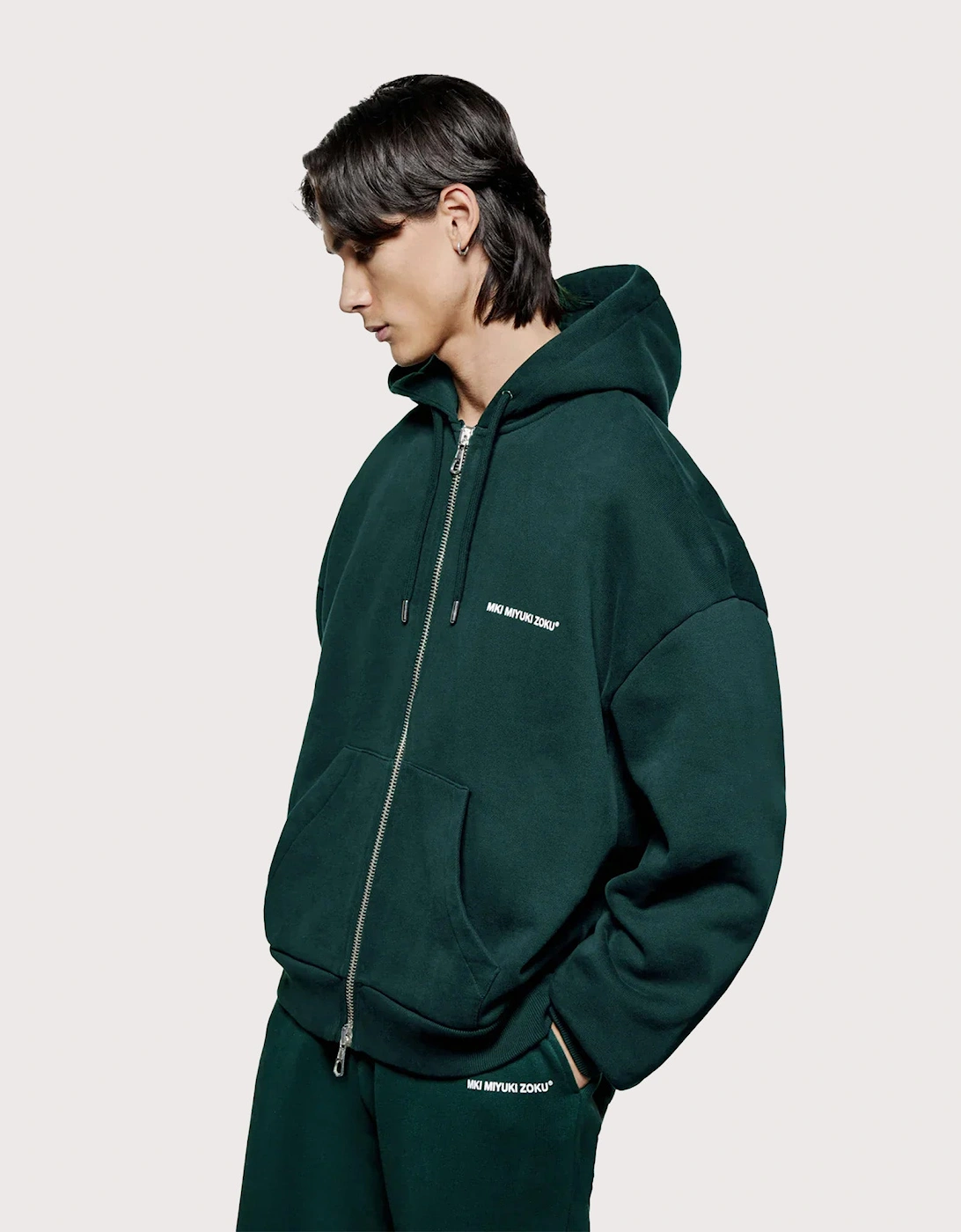 Oversized Uniform Zip Through Hoodie