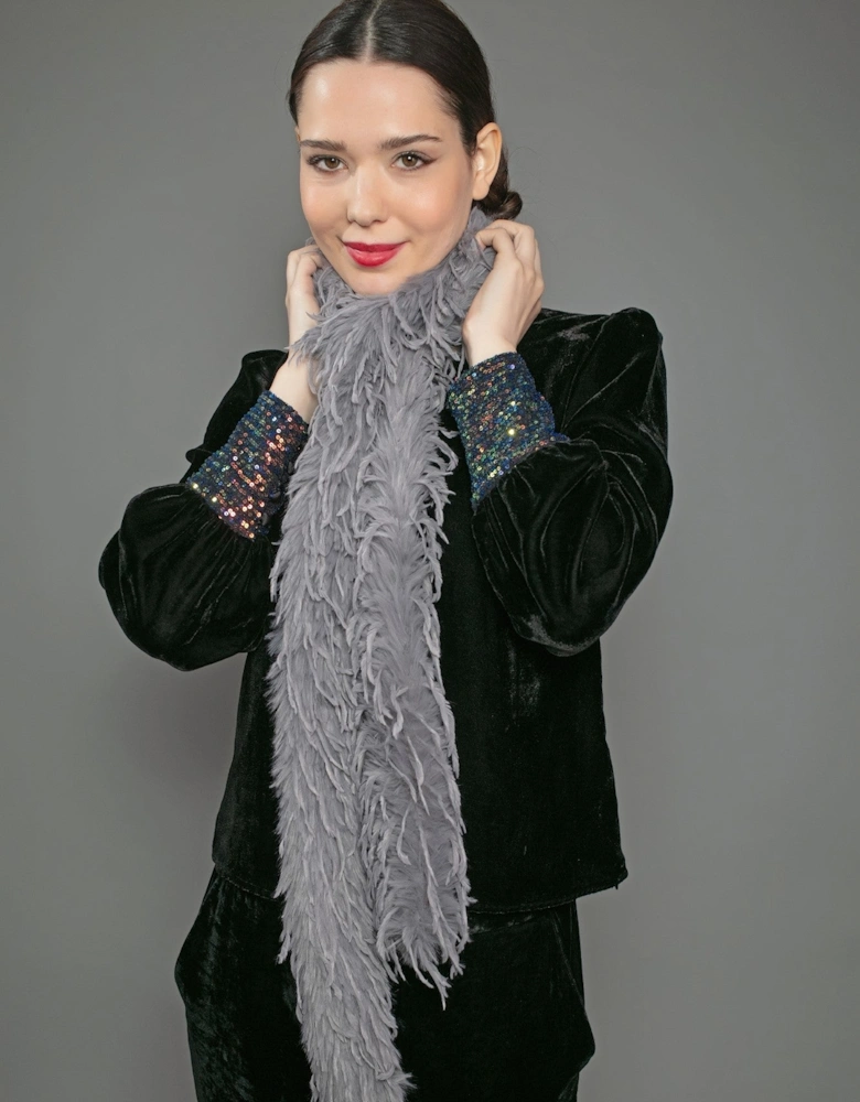 Marmot Fur Scarf In Grey