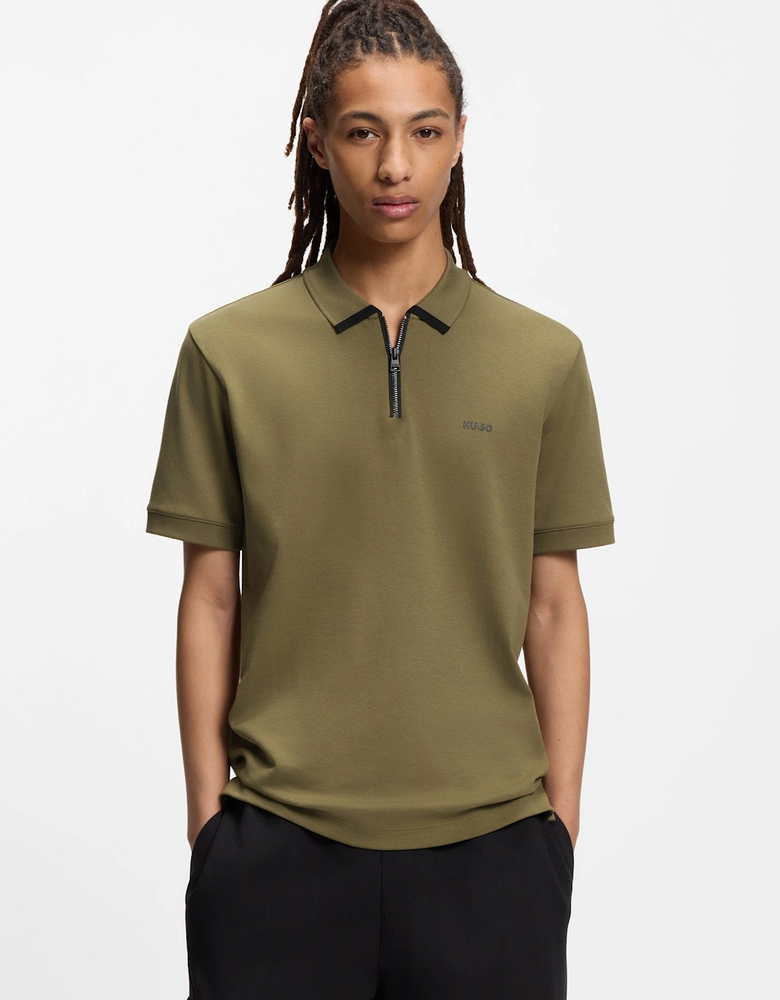 HUGO Dalomino Polo Shirt 389 Open Green