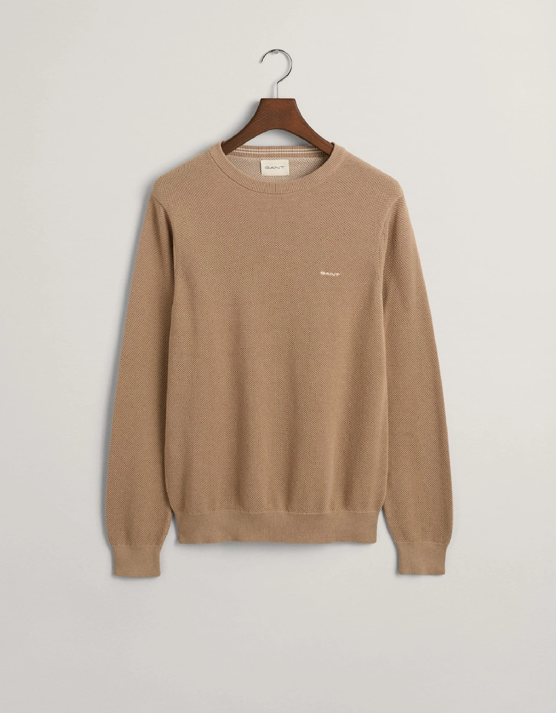 Cotton Piqué Crewneck Sweatshirt - Mens Cotton Pique Crewneck Sweatshirt