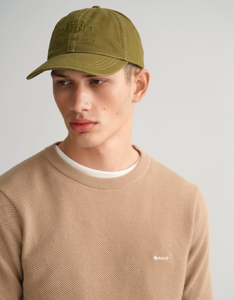 Cotton Piqué Crewneck Sweatshirt - Mens Cotton Pique Crewneck Sweatshirt