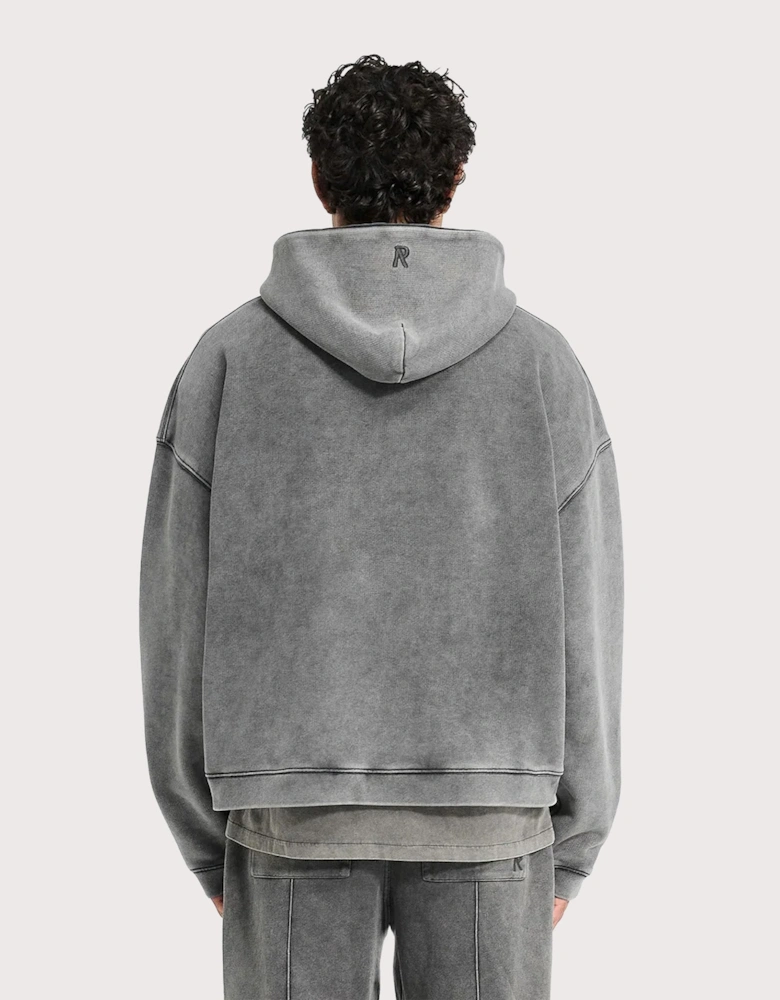 Oversized Initial Boxy Hoodie