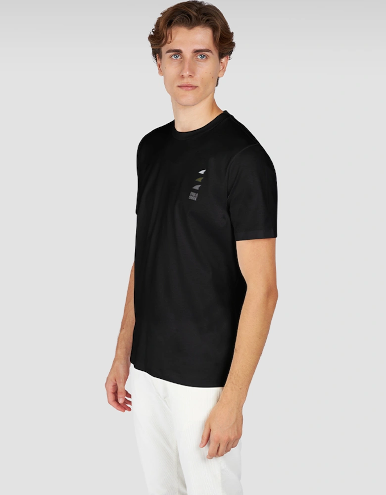 Aqua Touch Cotton T-Shirt With Shark Fin Embroidery