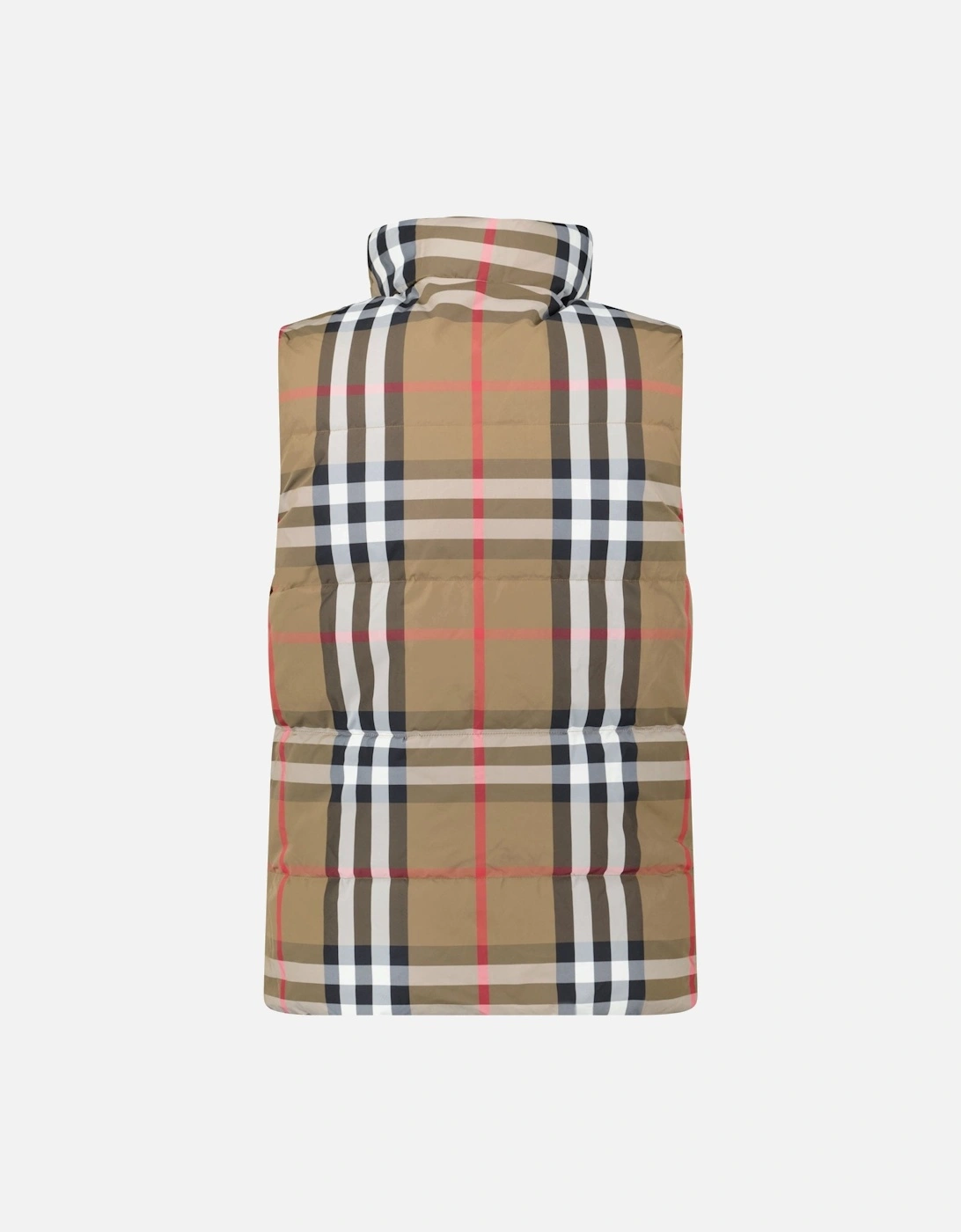 Burberry 'Lowick' Reversible Down Gilet Black & Check