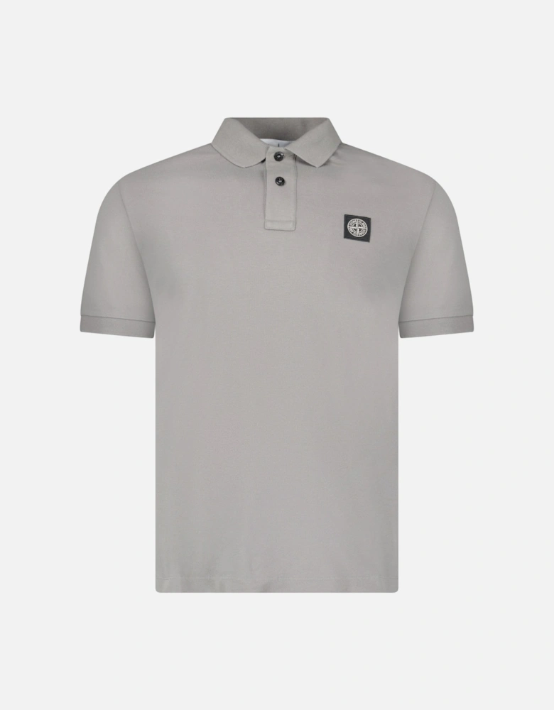 Stone Island Patch Polo T-Shirt Slim Fit Grey