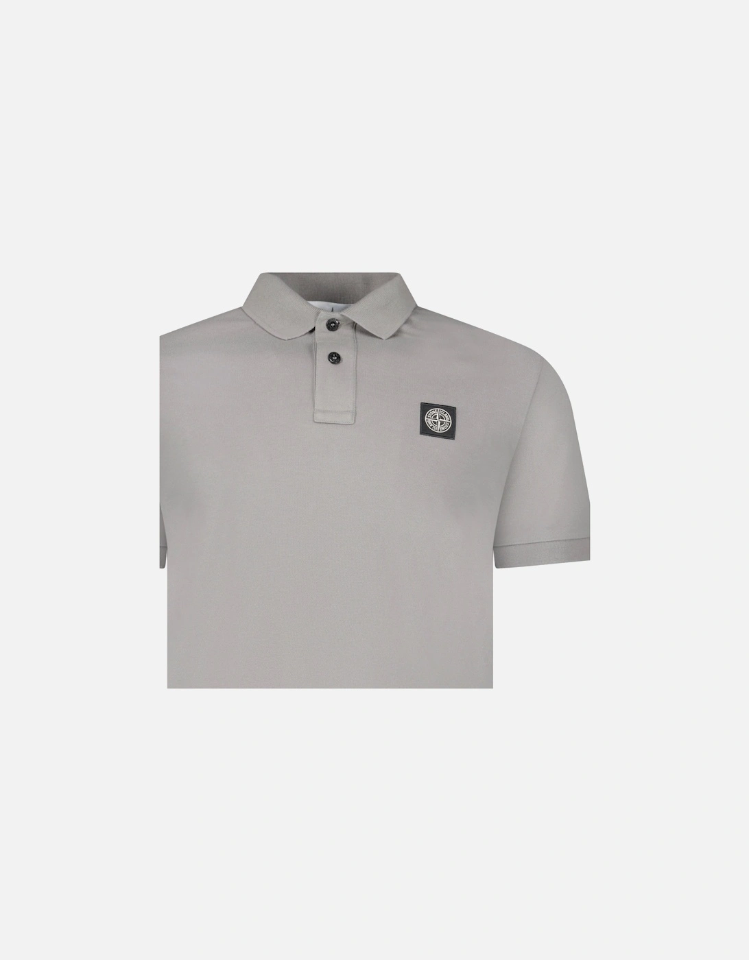 Stone Island Patch Polo T-Shirt Slim Fit Grey