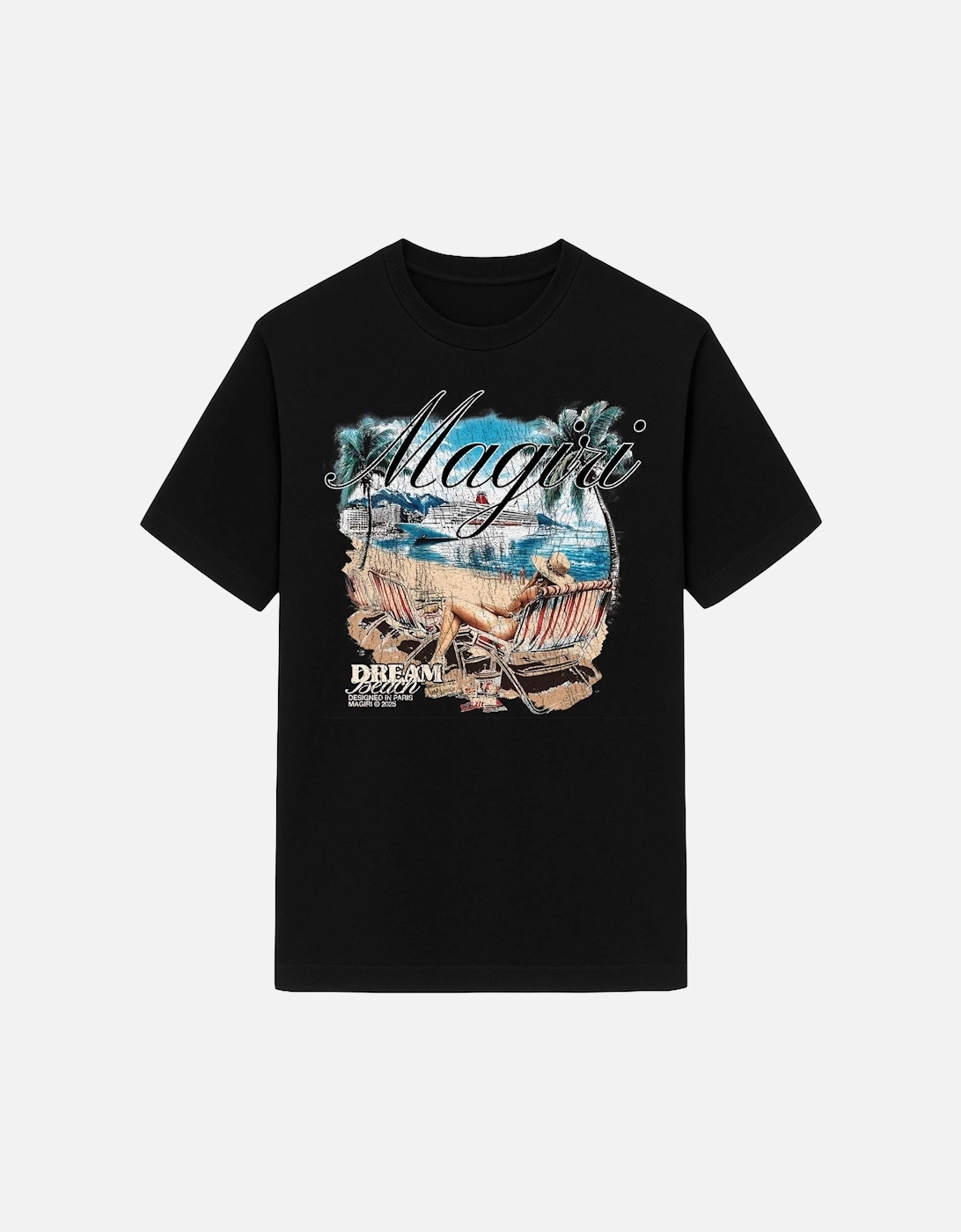 Dream Beach Printed T-Shirt in Black, 3 of 2