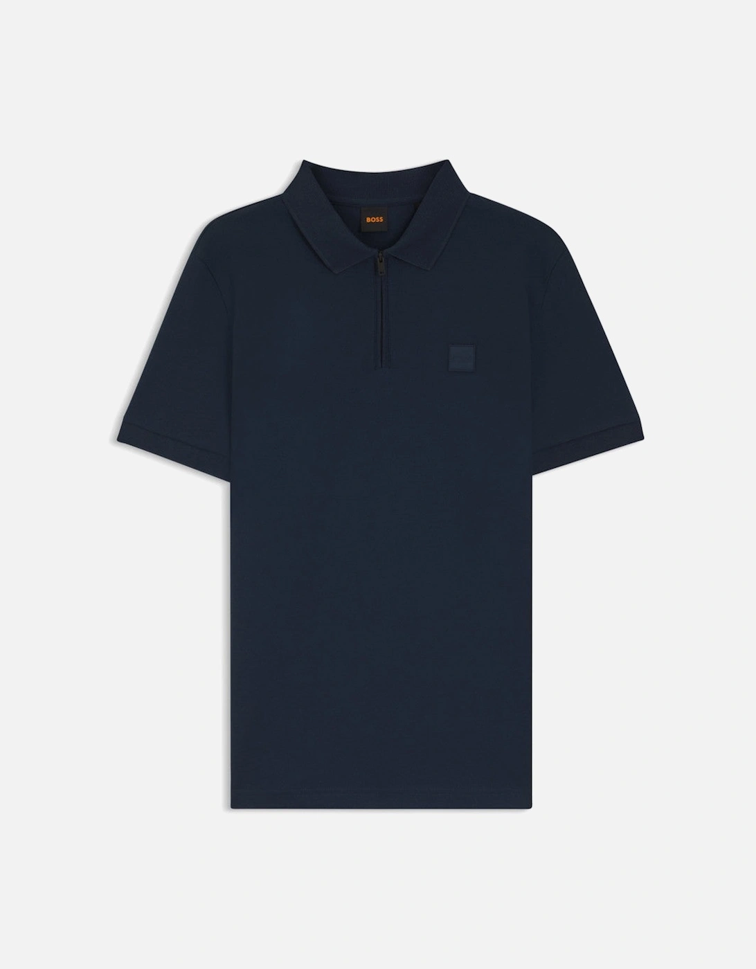 BOSS Orange Passerzip Polo Shirt 464 Open Blue, 5 of 4