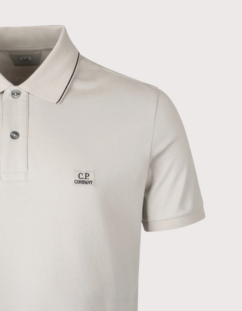 Stretch Piquet Short Sleeve Logo Polo Shirt