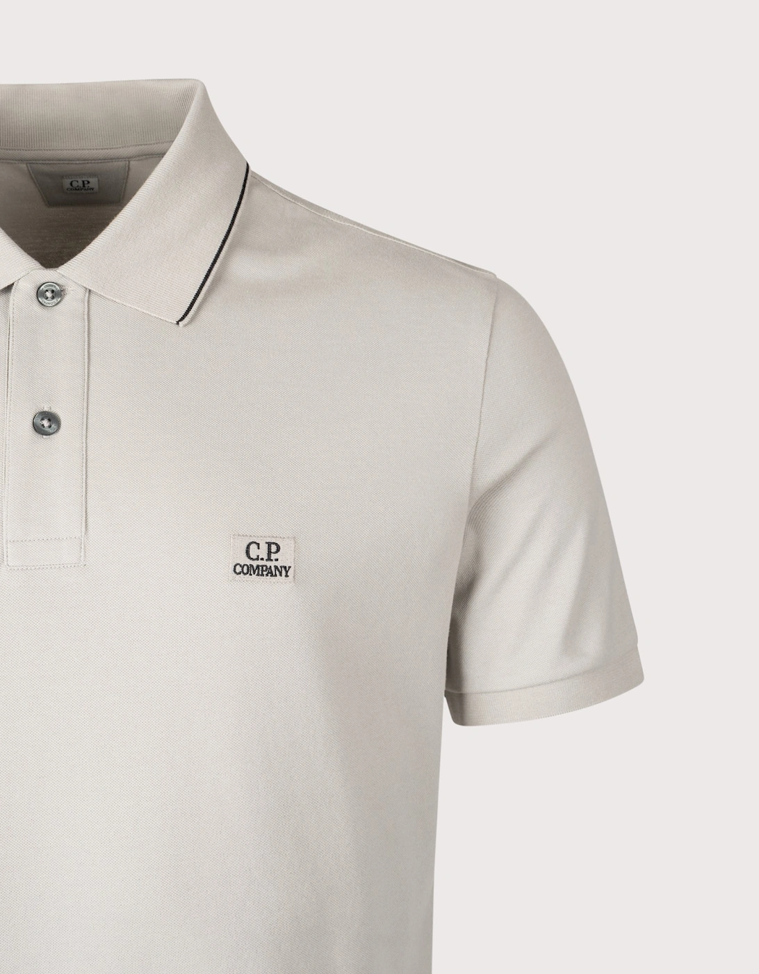 Stretch Piquet Short Sleeve Logo Polo Shirt