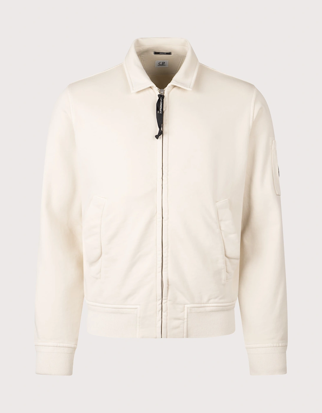 Diagonal Fleece Zip Lens Sweatshirt