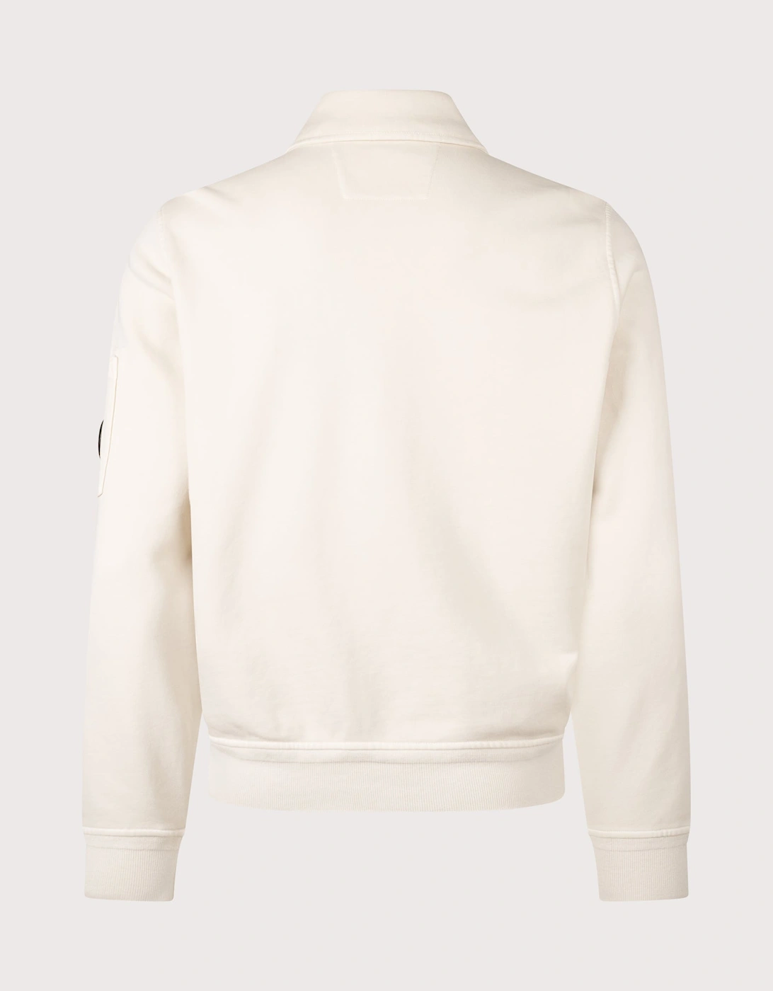 Diagonal Fleece Zip Lens Sweatshirt