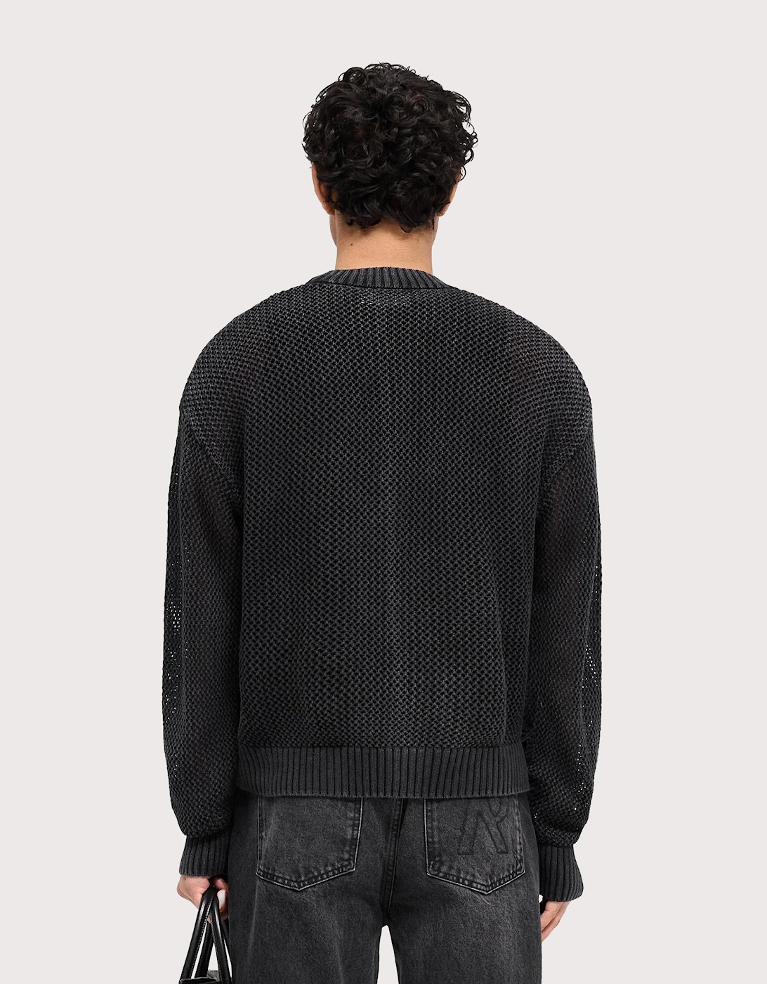 Oversized Fit Open Gauge Knit Jumper