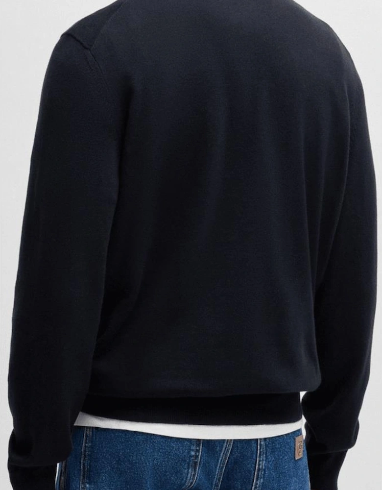 Kanovano Cashmere-Cotton Crew Neck Navy Jumper