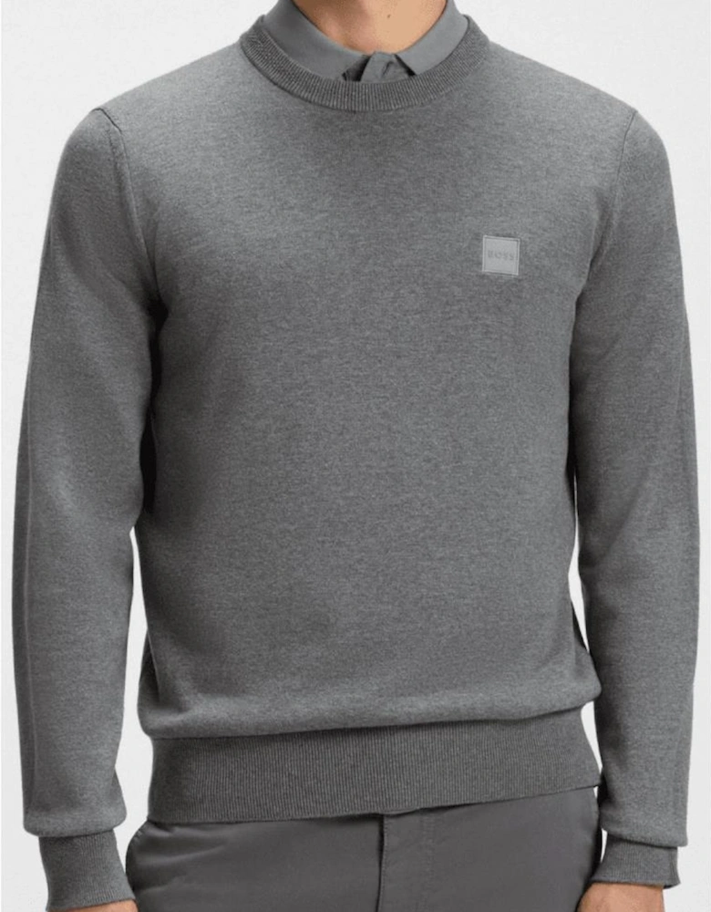 Kanovano Cashmere-Cotton Crew Neck Grey Jumper