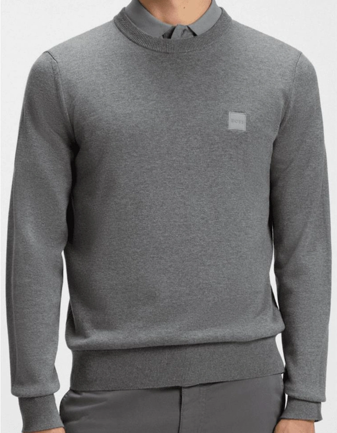 Kanovano Cashmere-Cotton Crew Neck Grey Jumper
