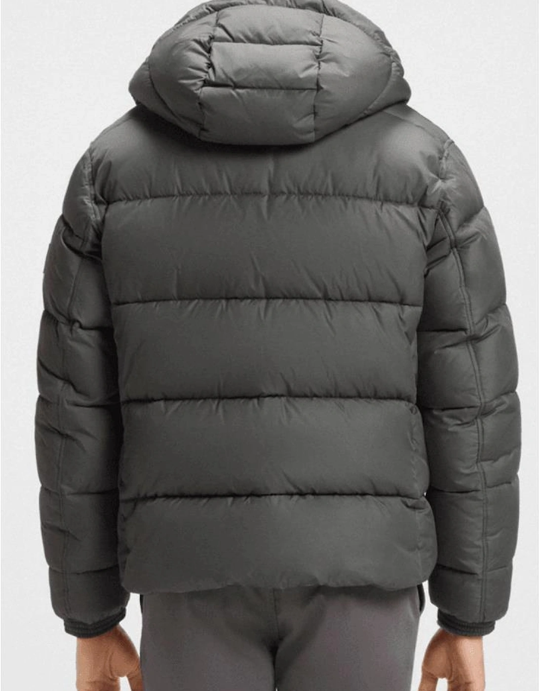 Omaris Regular Fit Grey Puffer Jacket