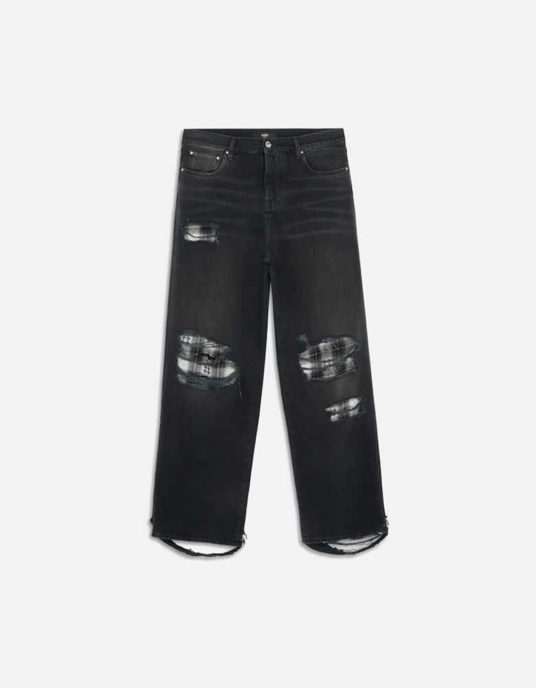 FLANNEL REPAIR BAGGY JEAN