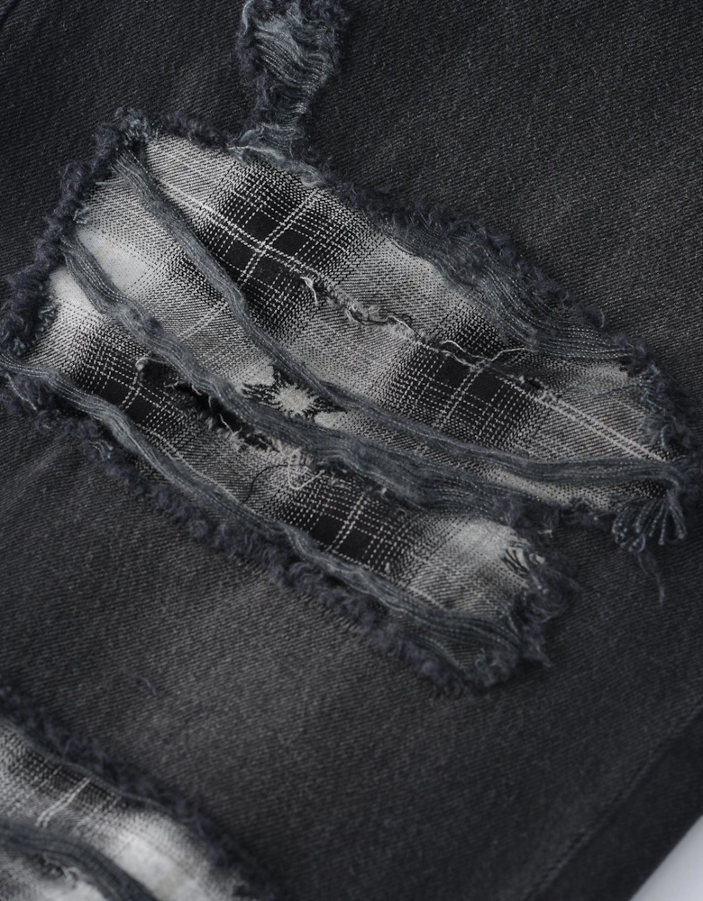 FLANNEL REPAIR BAGGY JEAN