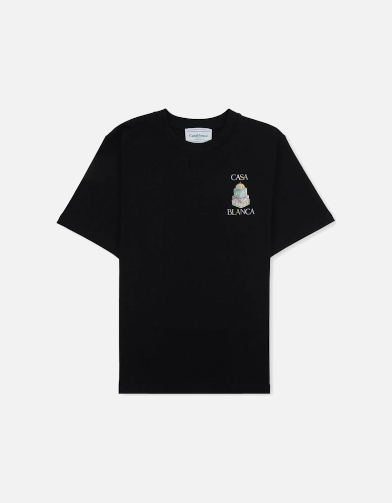 Men's Black Objets En Vrac Printed T Shirt