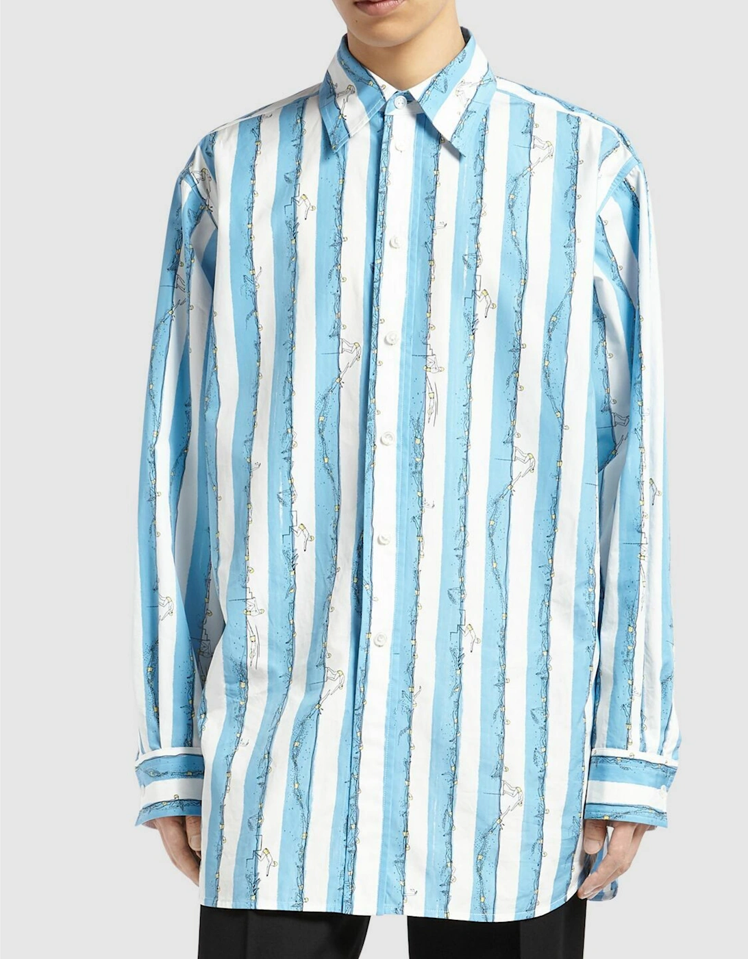 SWIMMERS PRINTED COTTON SHIRT