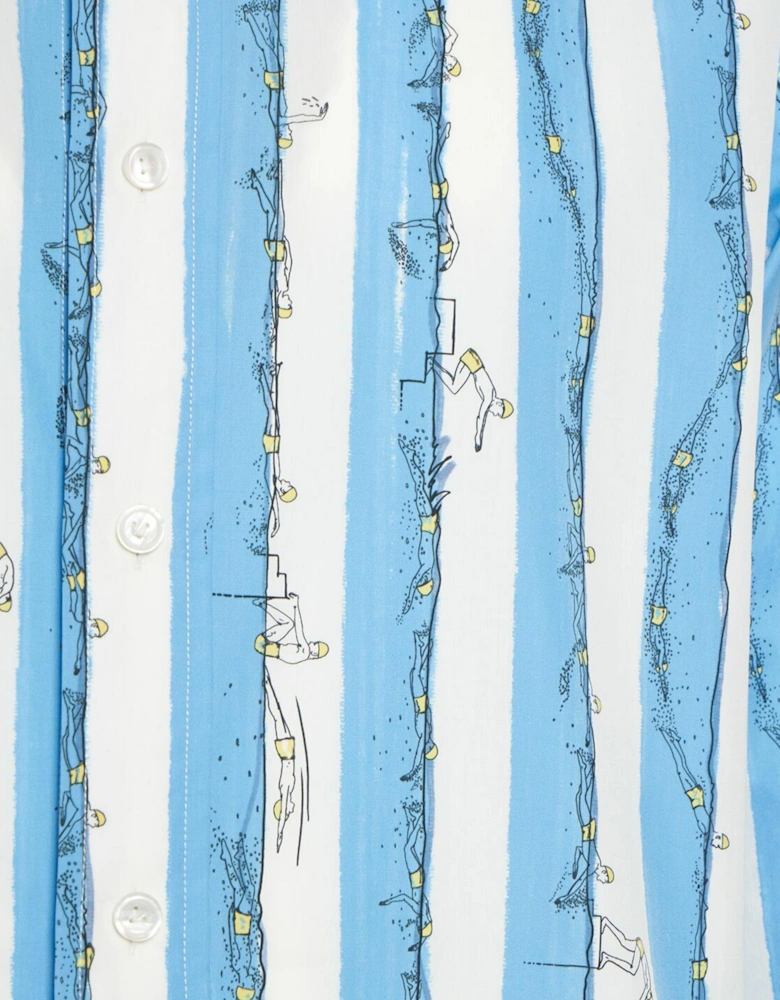 SWIMMERS PRINTED COTTON SHIRT
