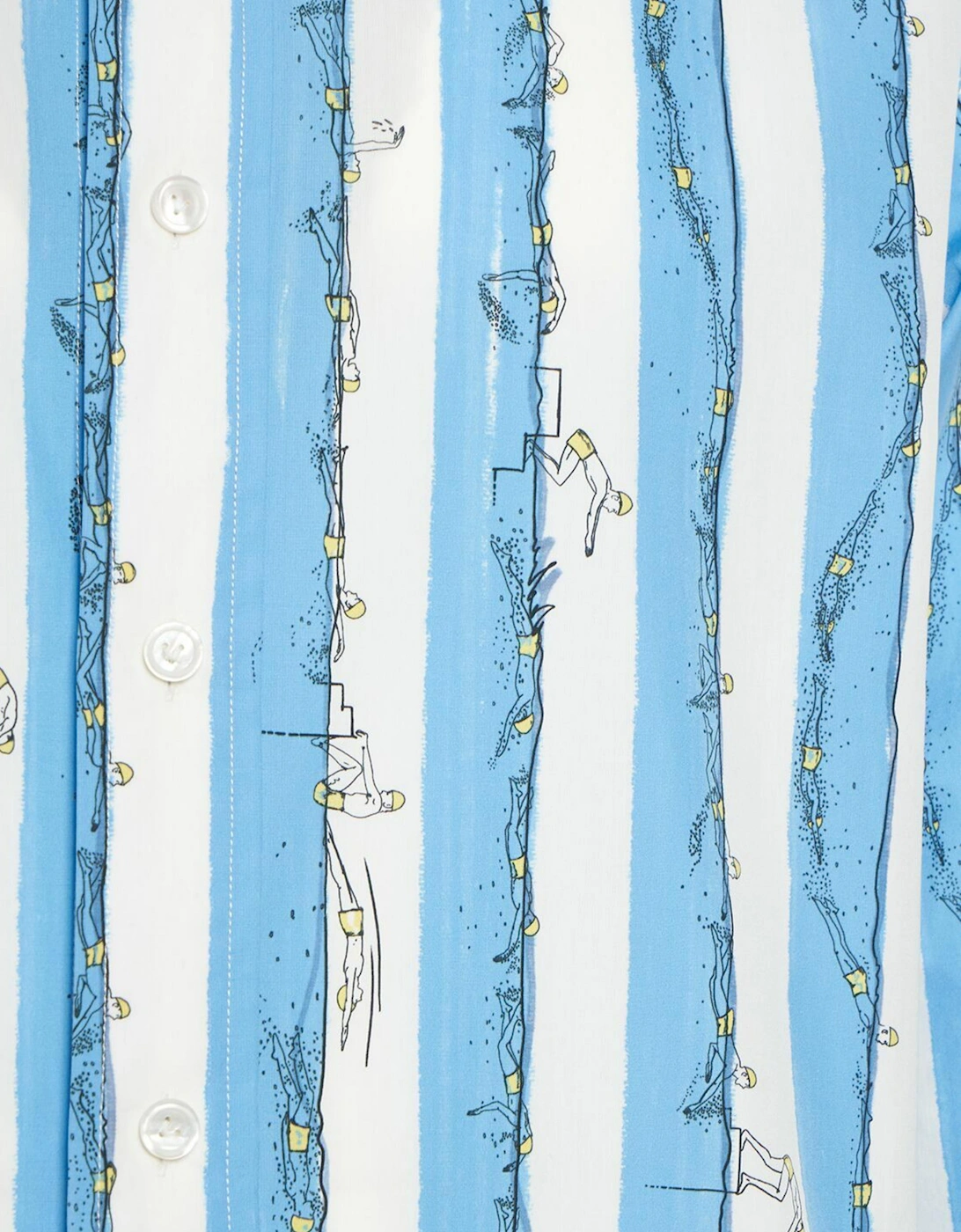 SWIMMERS PRINTED COTTON SHIRT